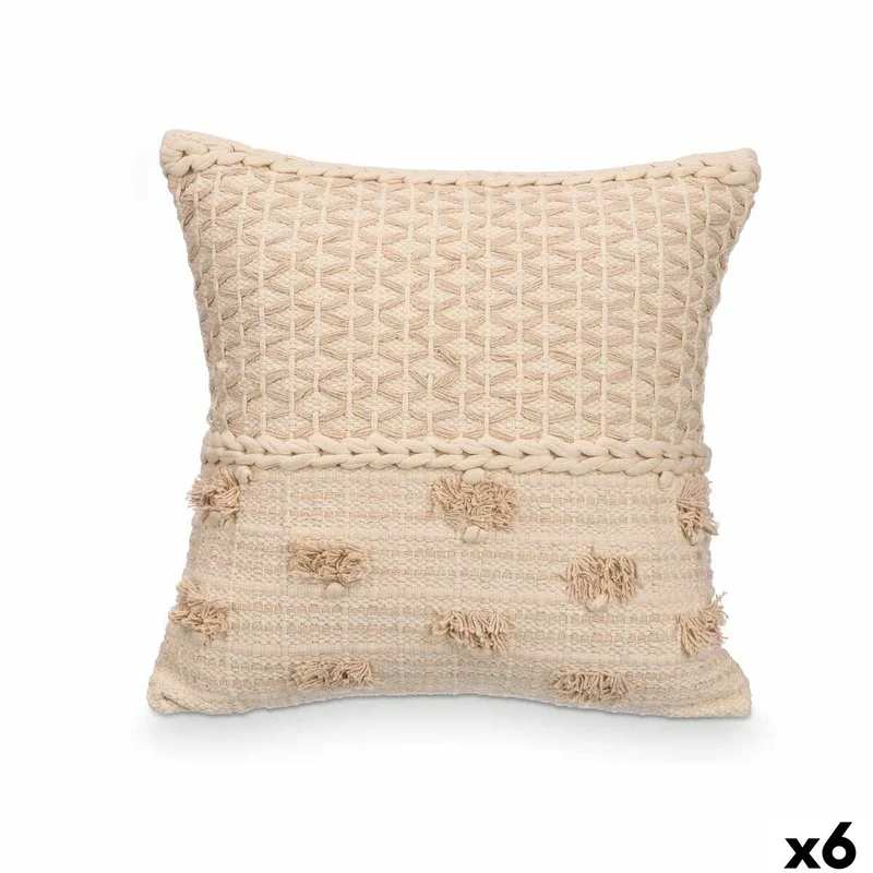 Coussin Gift Decor Beige Naturel 45 x 15 x 45 cm (6 Unités)