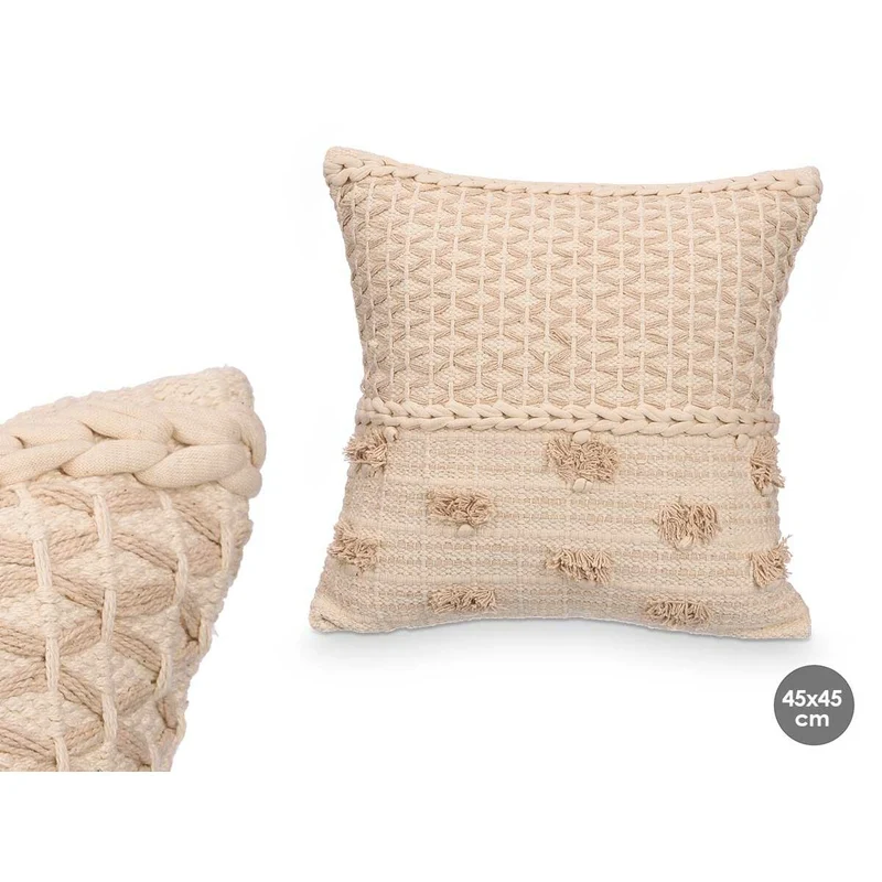 Coussin Gift Decor Beige Naturel 45 x 15 x 45 cm (6 Unités)