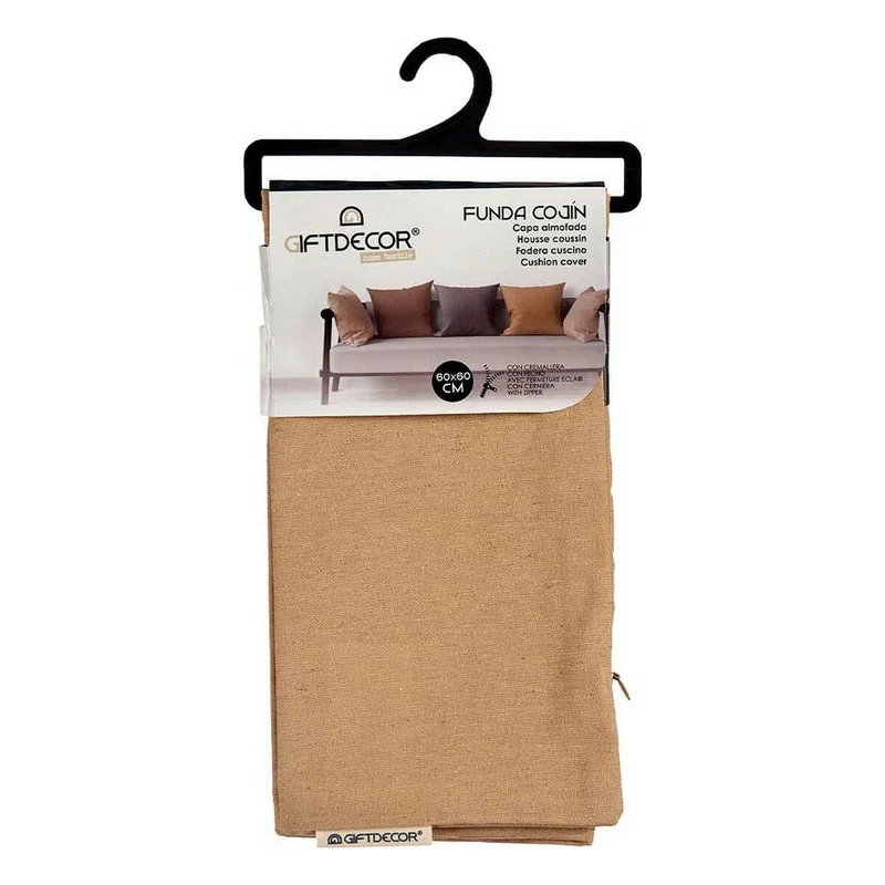 Housse de coussin Gift Decor Beige 60 x 0,5 x 60 cm
