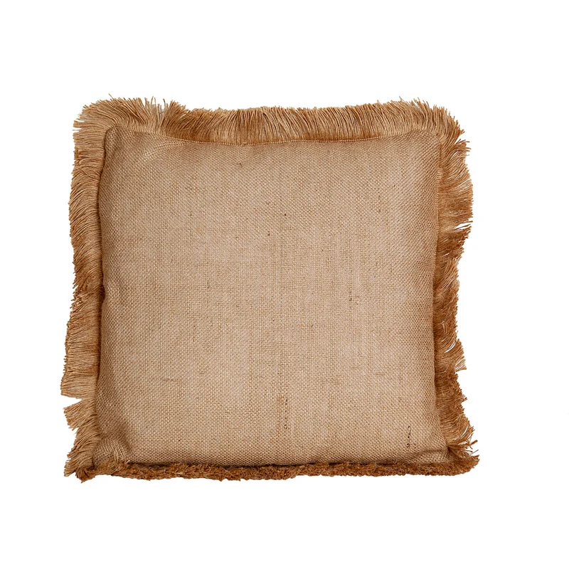 Coussin Romimex Marron Avec franges
