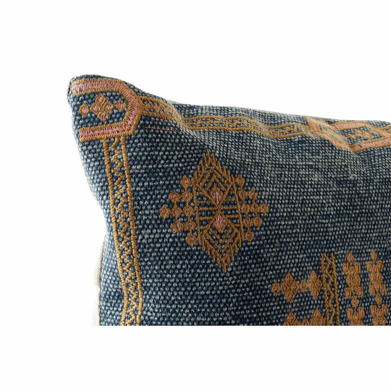 Coussin DKD Home Decor Bleu Orange Arabe 50 x 10 x 50 cm (2 Unités)