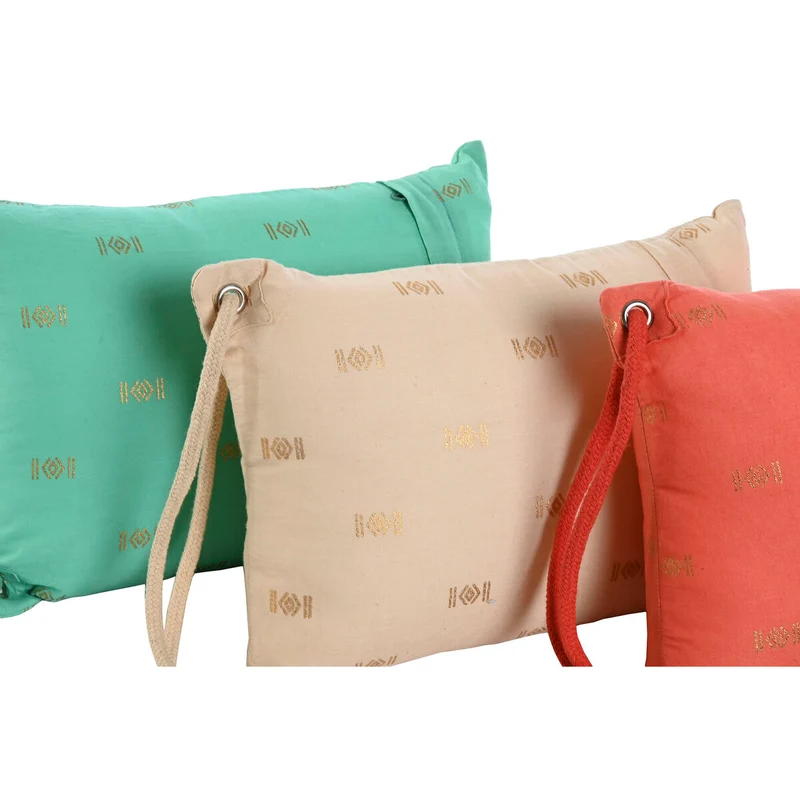 Coussin Home ESPRIT Vert Beige Corail 30 x 10 x 20 cm (3 Unités)