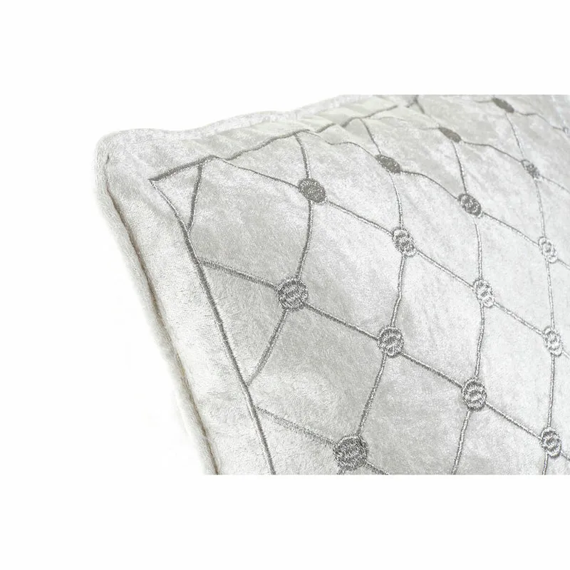 Coussin DKD Home Decor 8424001850327 Gris 45 x 10 x 45 cm Blanc Losanges