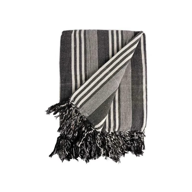 Foulard multi-usages Gift Decor Blanc Gris 235 x 205 cm Rayures (8 Unités)