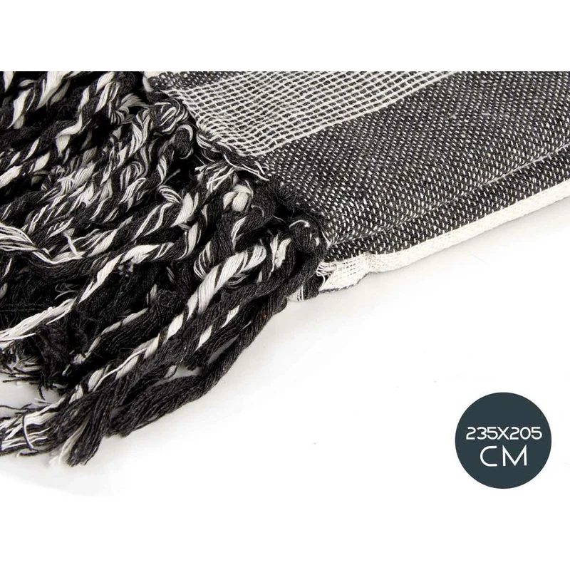 Foulard multi-usages Gift Decor Blanc Gris 235 x 205 cm Rayures (8 Unités)