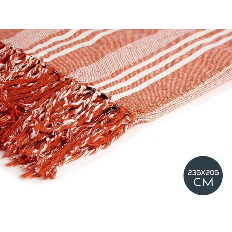 Foulard multi-usages Gift Decor Blanc Rouge 235 x 205 cm Rayures (8 Unités)
