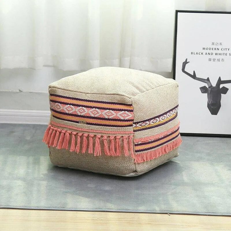 Pouf Berbère Handira Rose
