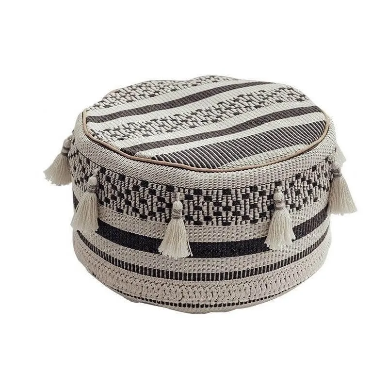 Pouf Berbère Noir et Blanc