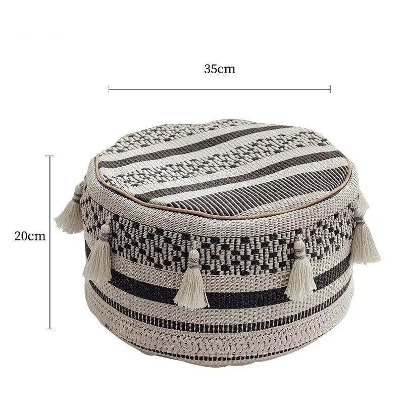 Pouf Berbère Noir et Blanc