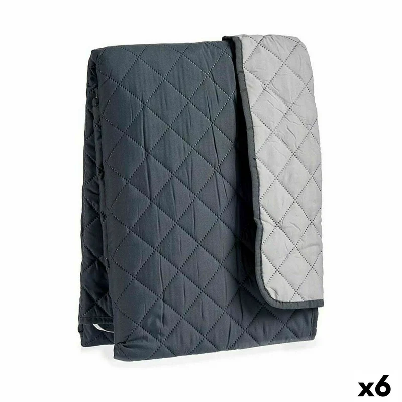 Housse de canapé Gift Decor Gris Gris foncé 290 x 200 x 0,5 cm Rembourré (6 Unités)