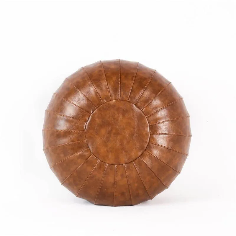 Pouf Marocain Rond Marron