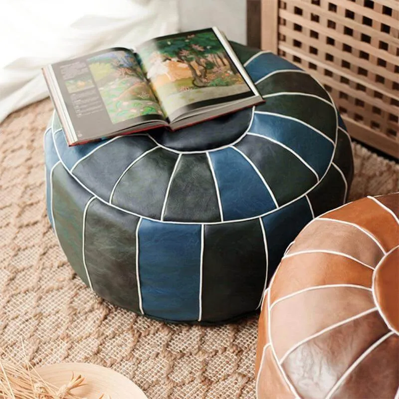 Pouf Marocain Bleu
