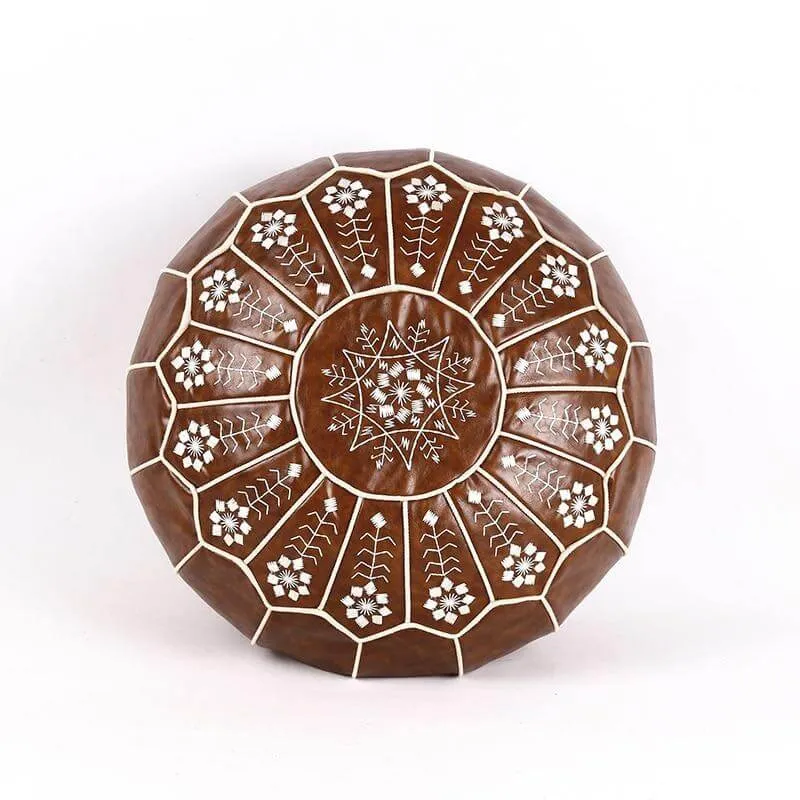 Pouf Marocain Marron Foncé