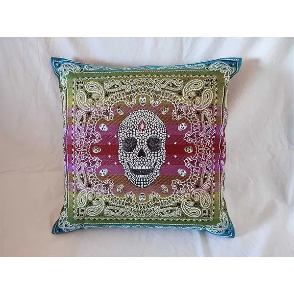 Coussin Tête de Mort Teardrops