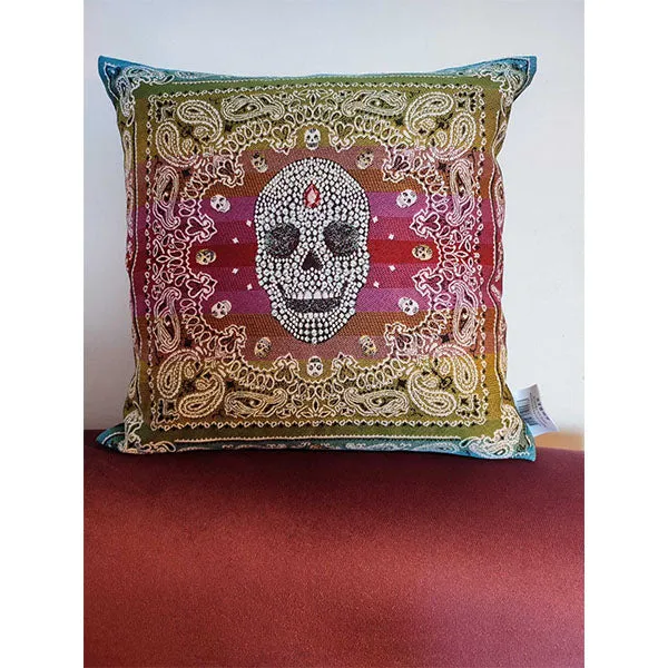 Coussin Tête de Mort Teardrops