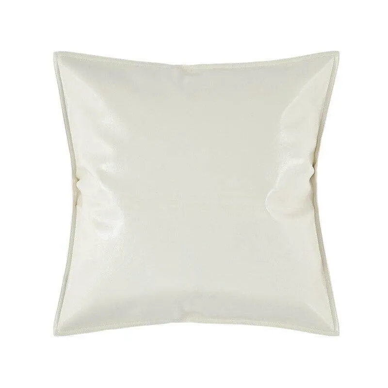 Coussin Cuir Blanc