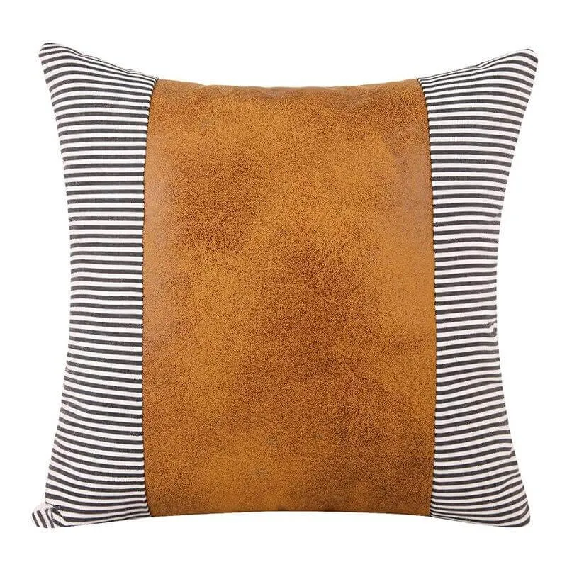 Coussin Imitation Cuir Vieilli