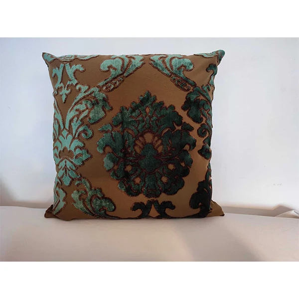Coussin Motif Velours Floral