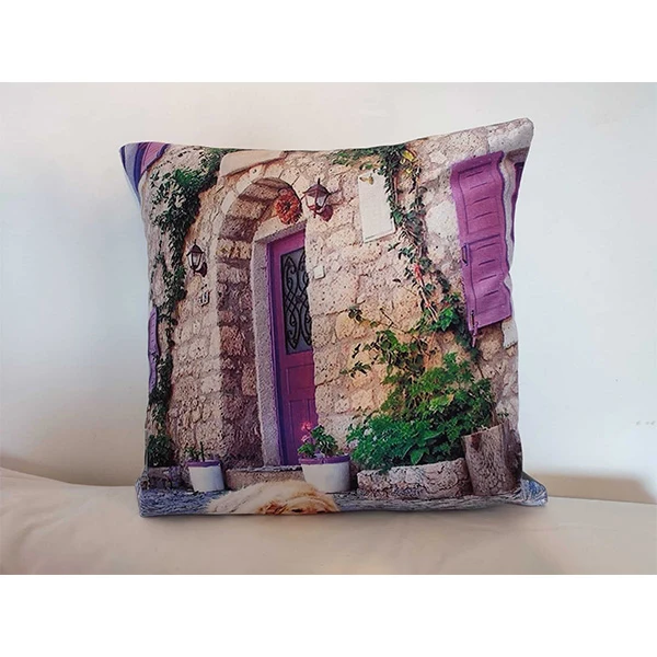 Coussin Maison Fleurie
