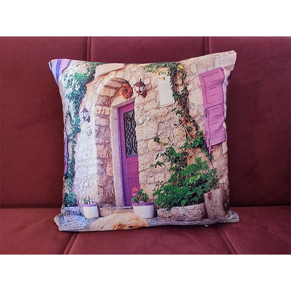 Coussin Maison Fleurie