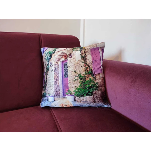 Coussin Maison Fleurie