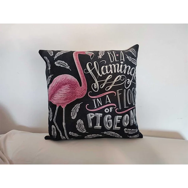 Coussin Motif Flamingo
