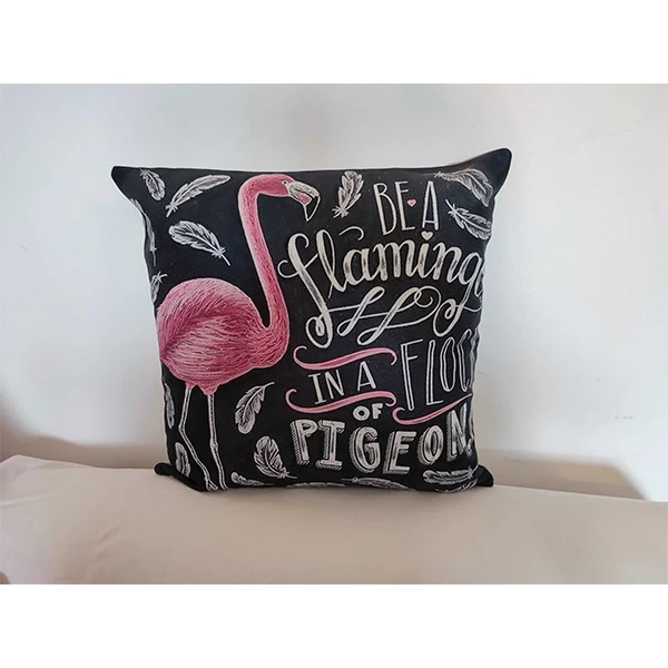 Coussin Motif Flamingo