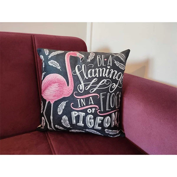 Coussin Motif Flamingo