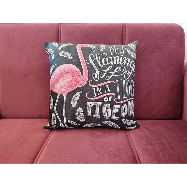 Coussin Motif Flamingo