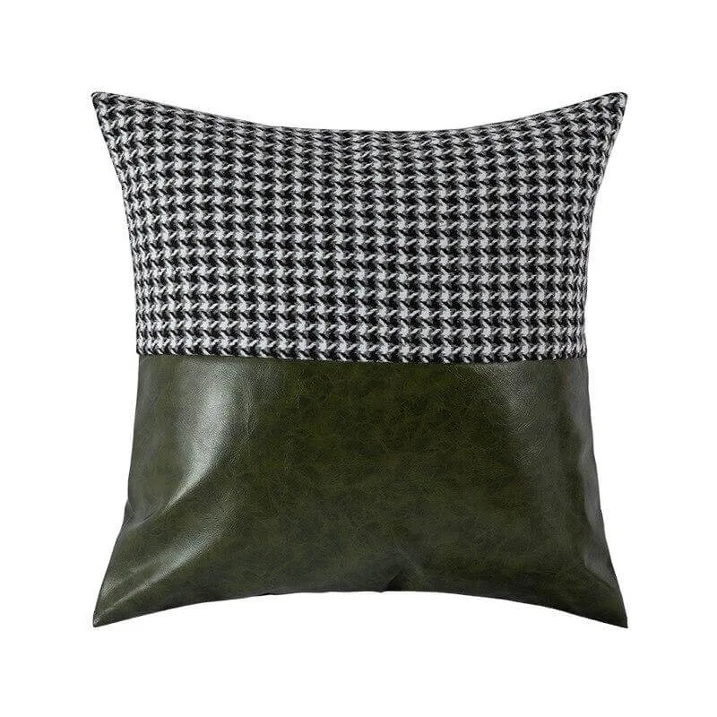 Coussin Déco Simili Cuir