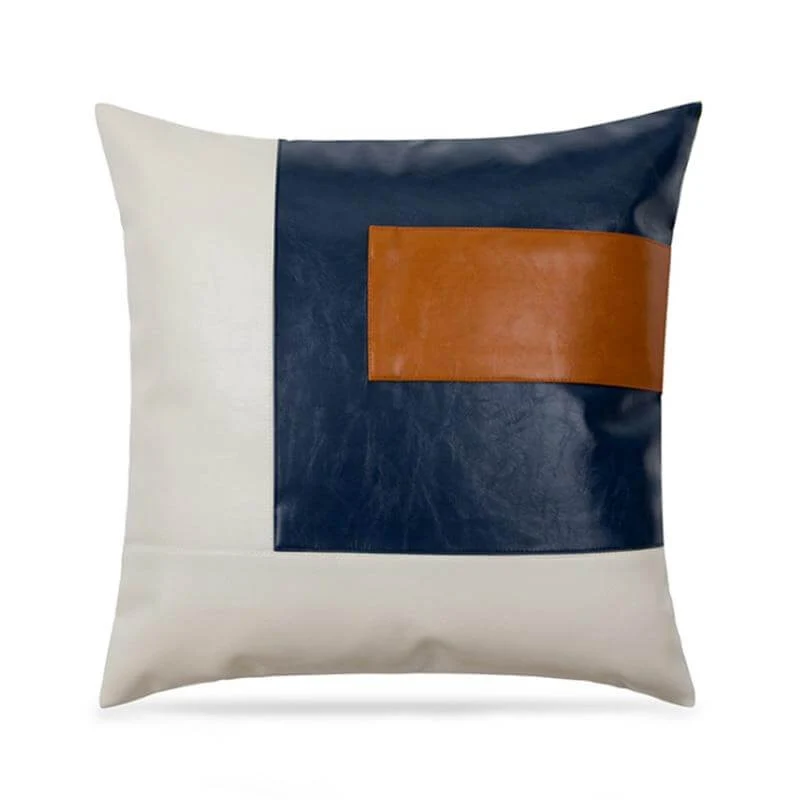 Coussin Cuir Blanc Design