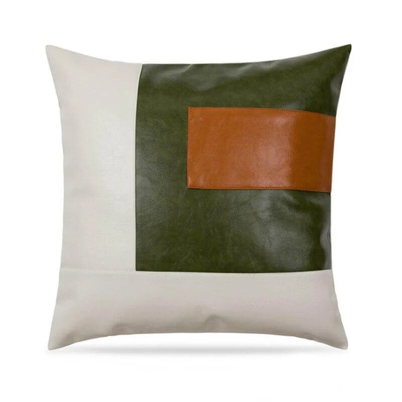 Coussin Cuir Blanc Design