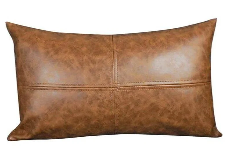 Coussin Rectangulaire Simili Cuir