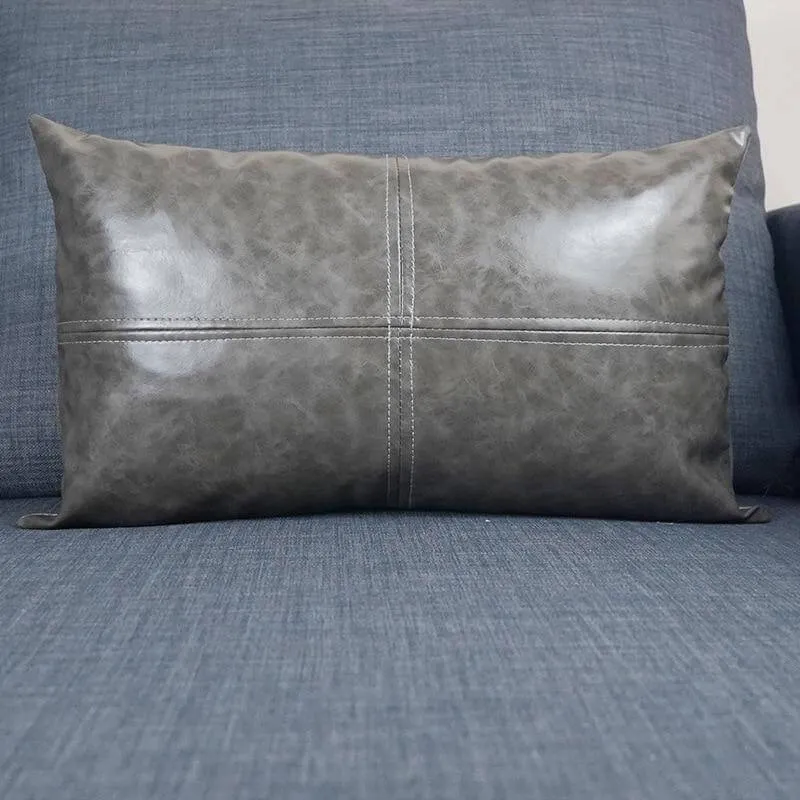 Coussin Rectangulaire Simili Cuir