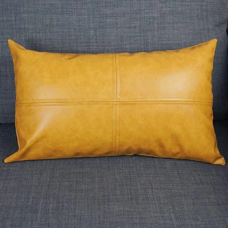 Coussin Rectangulaire Simili Cuir
