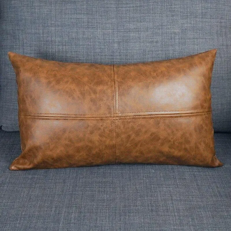 Coussin Rectangulaire Simili Cuir