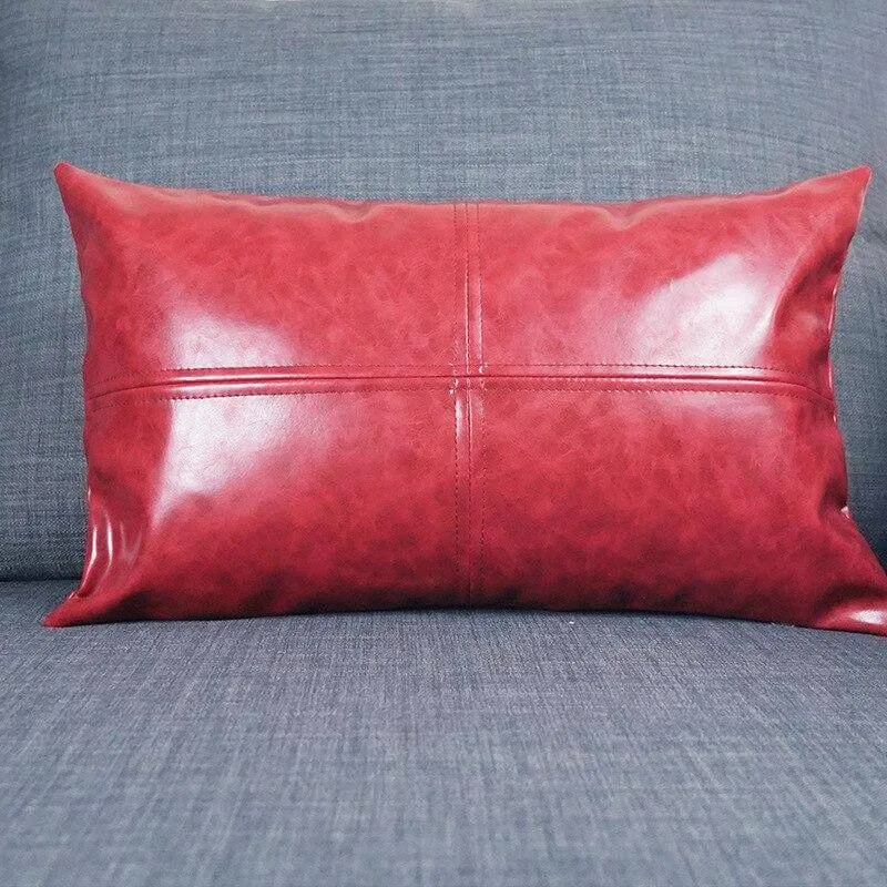 Coussin Rectangulaire Simili Cuir