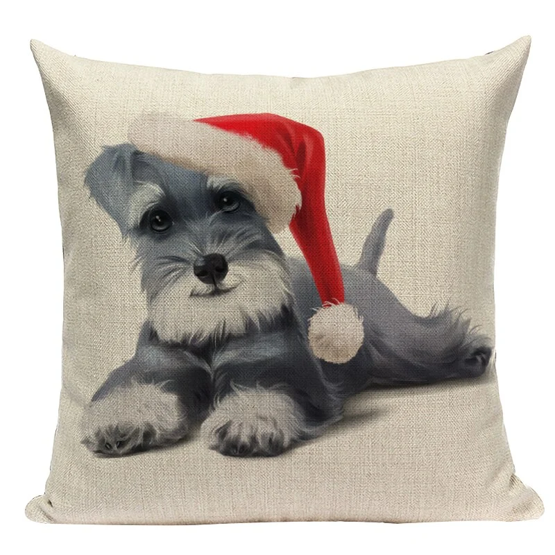 Coussin Noël Chien et Chat