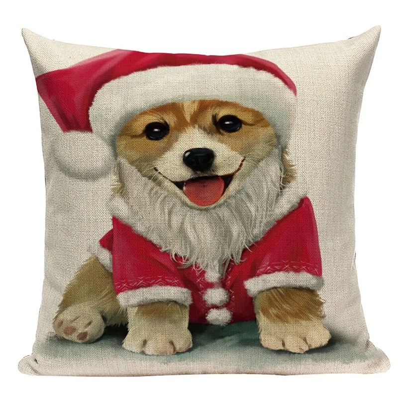 Coussin Noël Chien et Chat