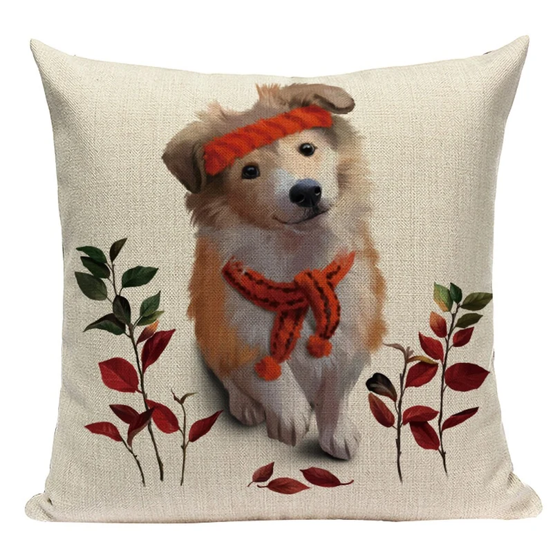 Coussin Noël Chien et Chat