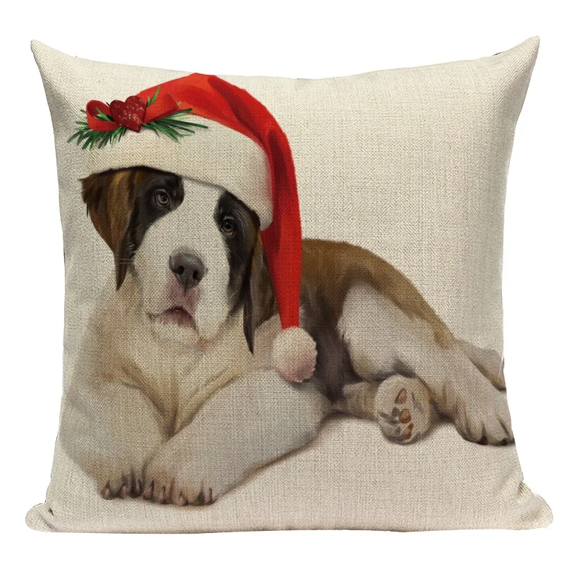 Coussin Noël Chien et Chat