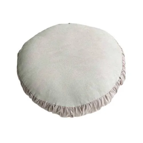 Coussin Rond Gris Clair