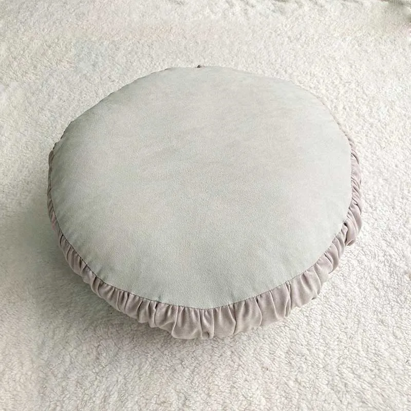 Coussin Rond Gris Clair
