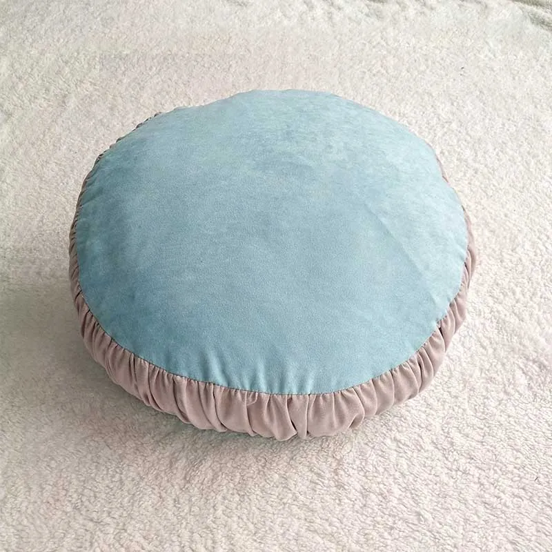 Coussin Rond Bleu Clair