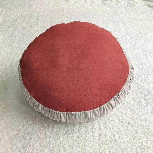 Coussin Rond Rouge