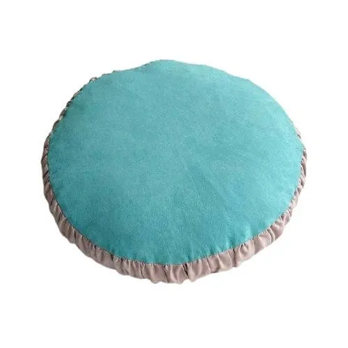 Coussin Rond Bleu Turquoise