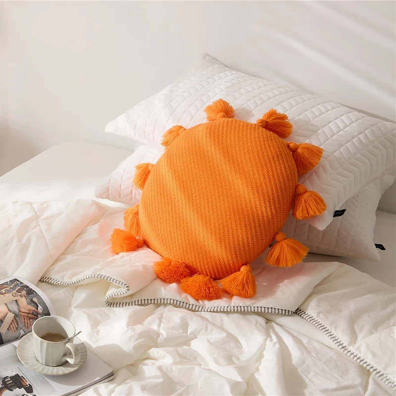 Coussin Rond Pompon