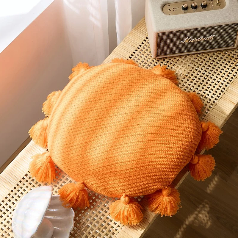 Coussin Rond Pompon