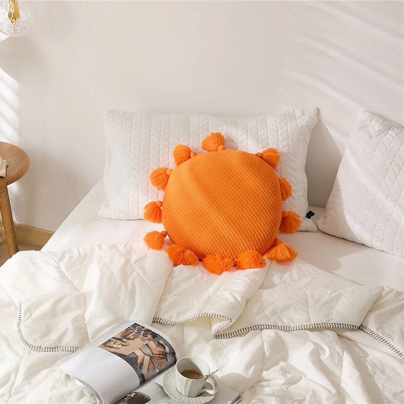 Coussin Rond Pompon