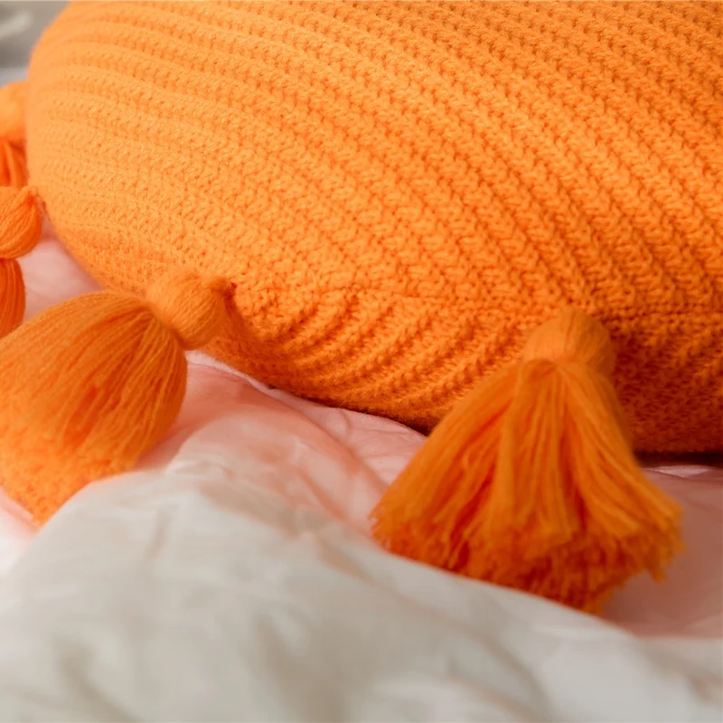 Coussin Rond Pompon